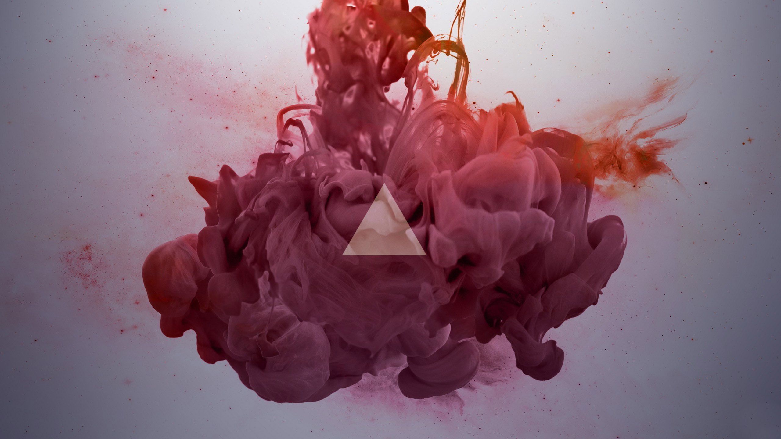 Wallpapers Ink Smoke Abstract Artistic Red Triangle 2560x1440 ...