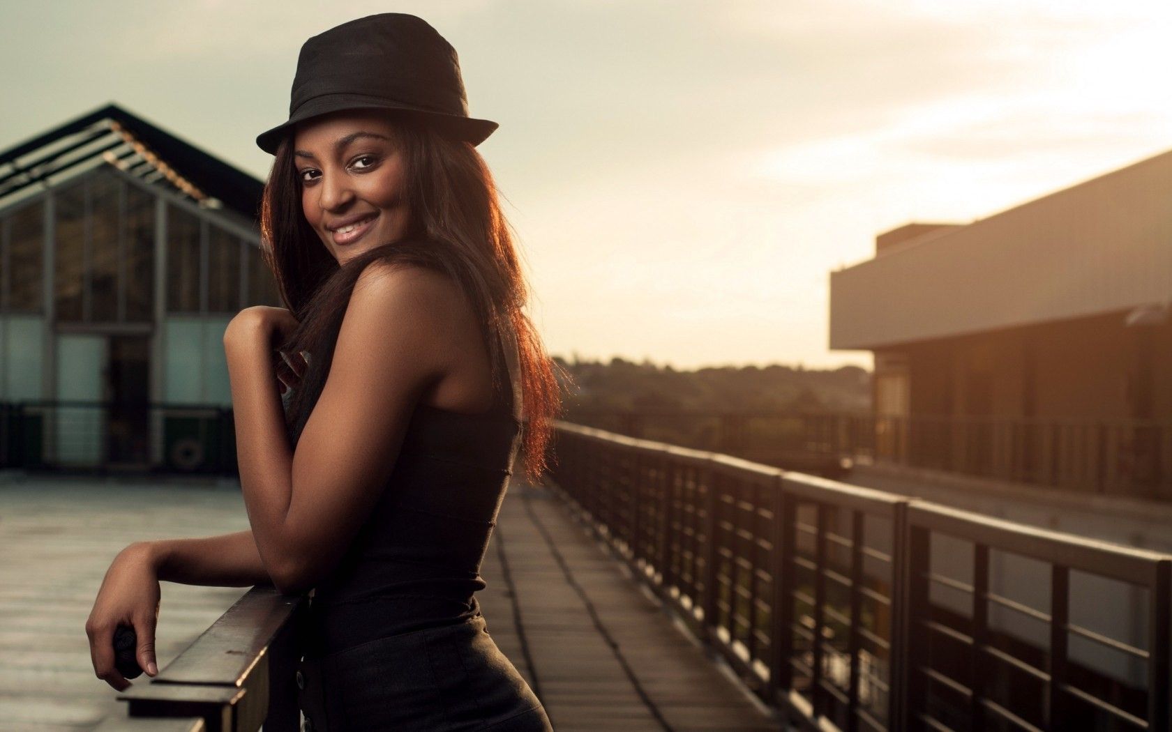 Black girl on the bridge wallpapers and images - wallpapers ...