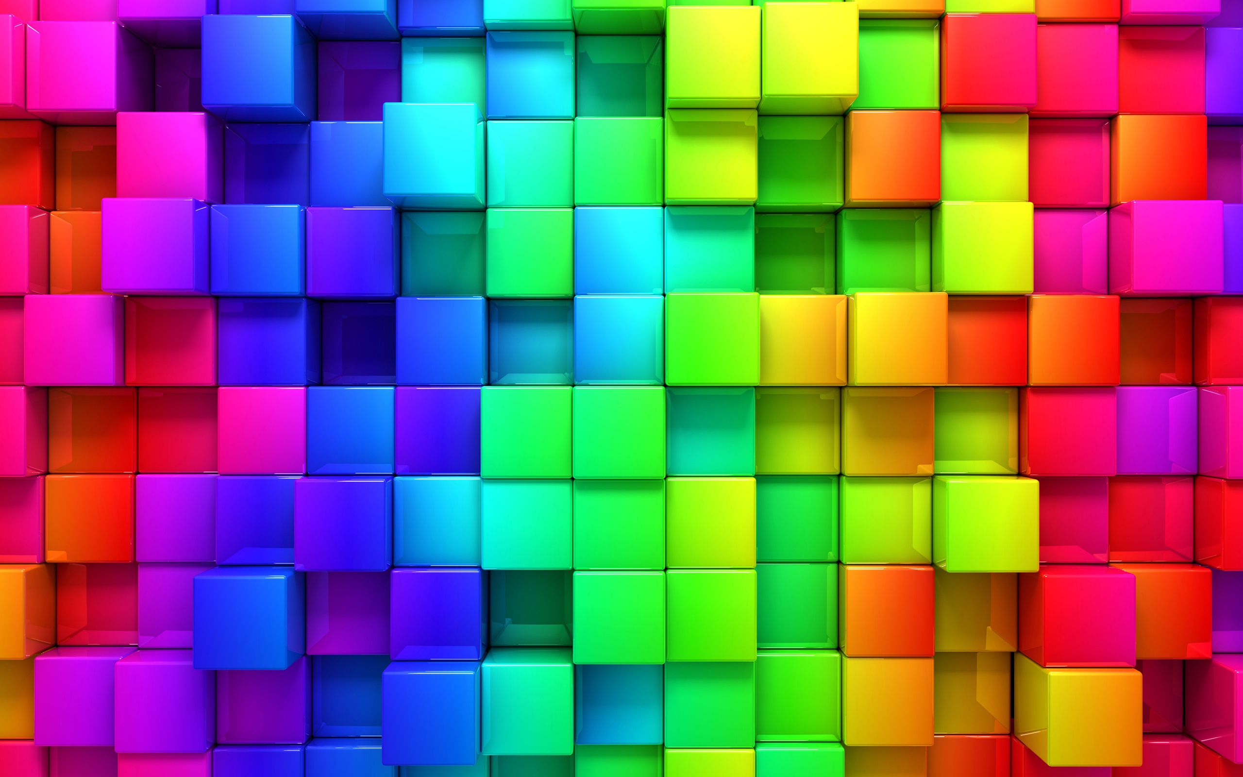 Samsung Galaxy Tab S wallpaper with Colorful 3D Cubes HD