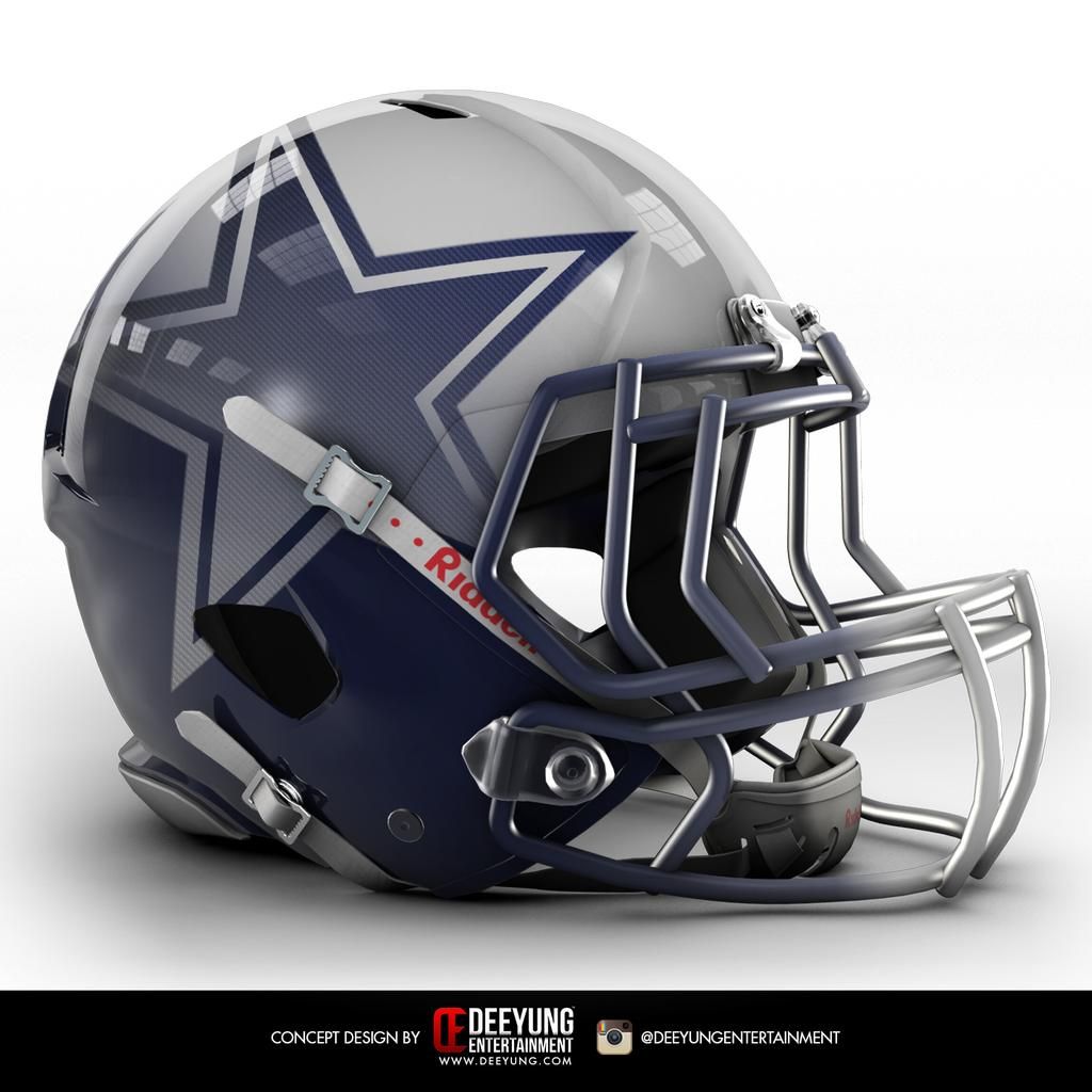 These concept NFL helmets feature massive, futuristic logos ...