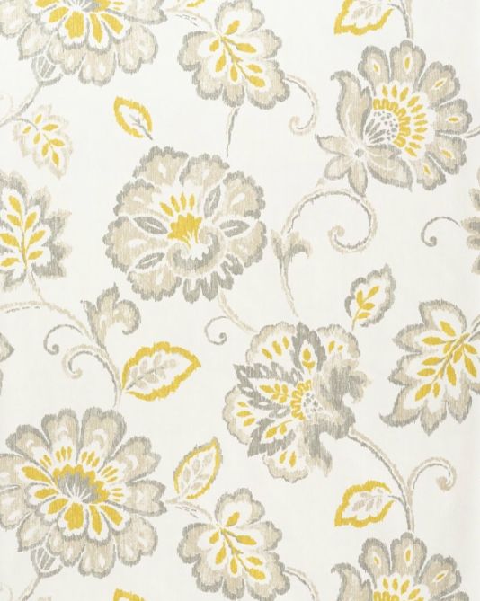 Alexa Floral Ikat Wallpaper Gold | Thibaut Wallpaper
