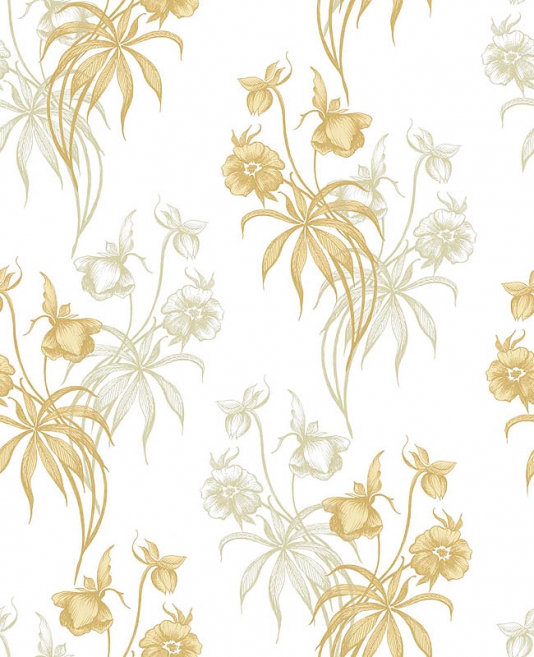 Modern Floral Wallpaper | Genevieve Wallpaper by Georgia Horton