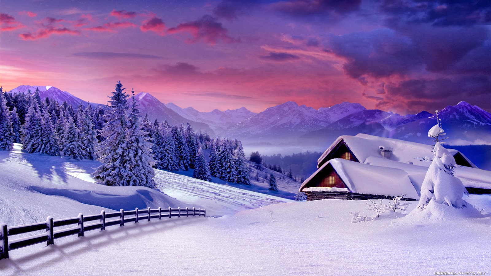 Winter Scene Backgrounds Natural Scenery