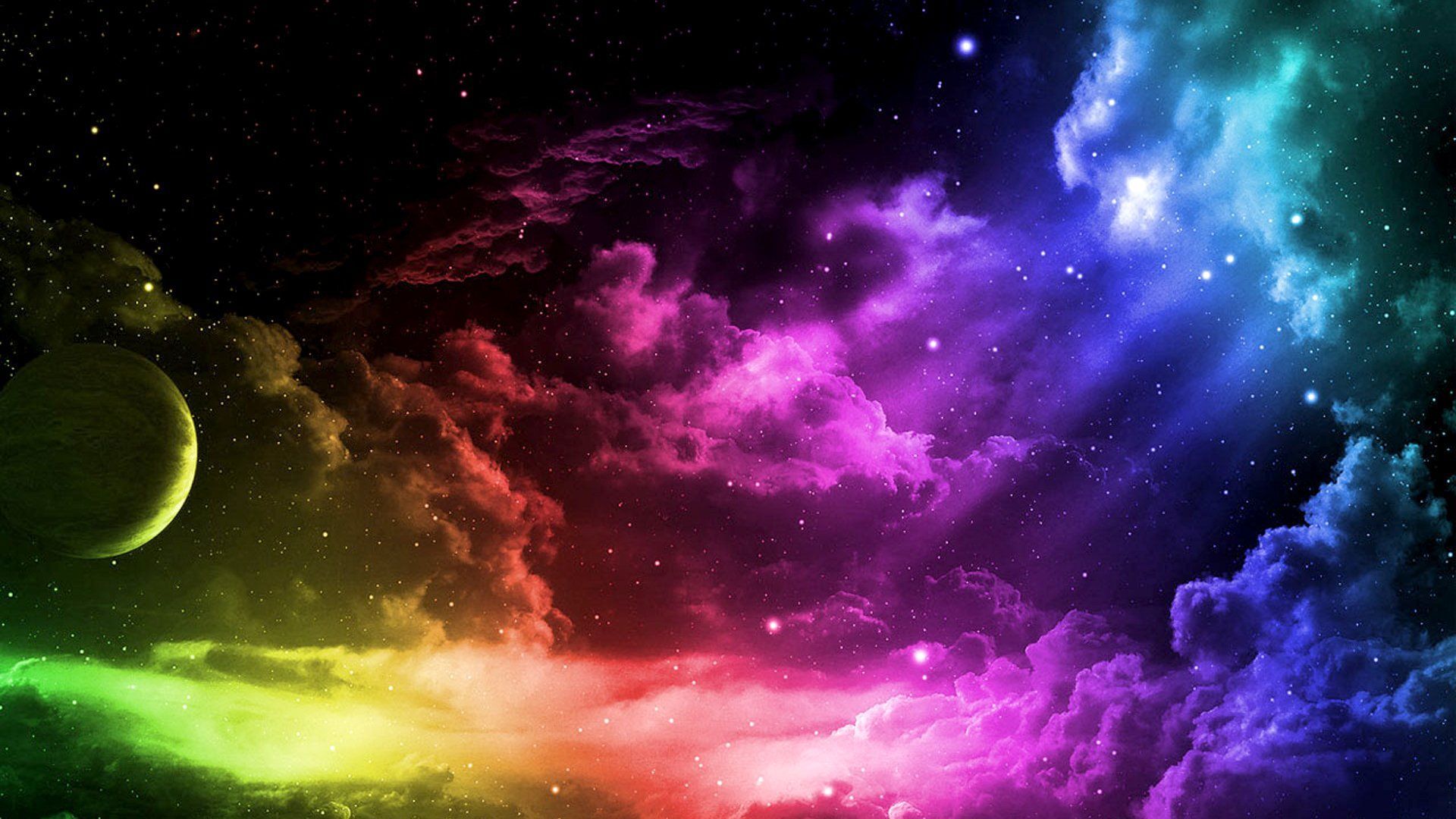Rainbow Space Wallpaper » WallDevil - Best free HD desktop and ...