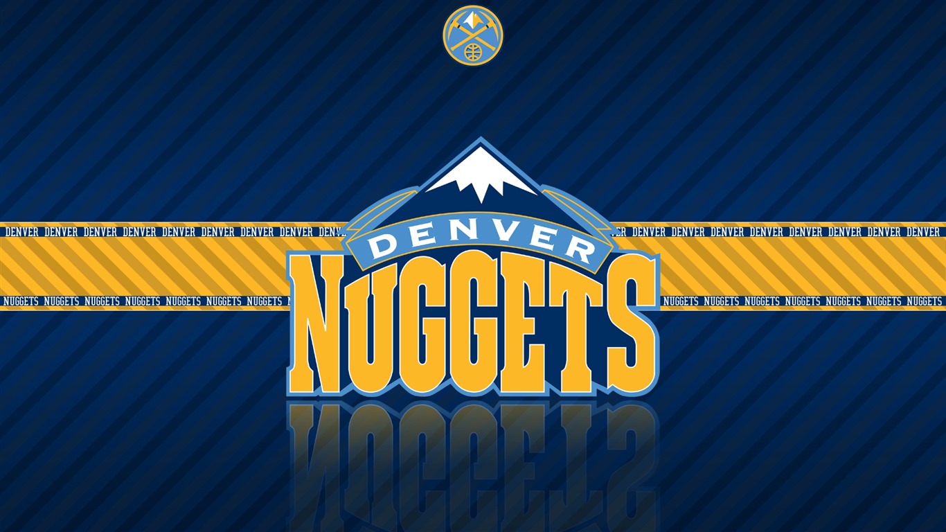 NBA, Denver Nuggets team logo widescreen HD wallpaper - 1366x768