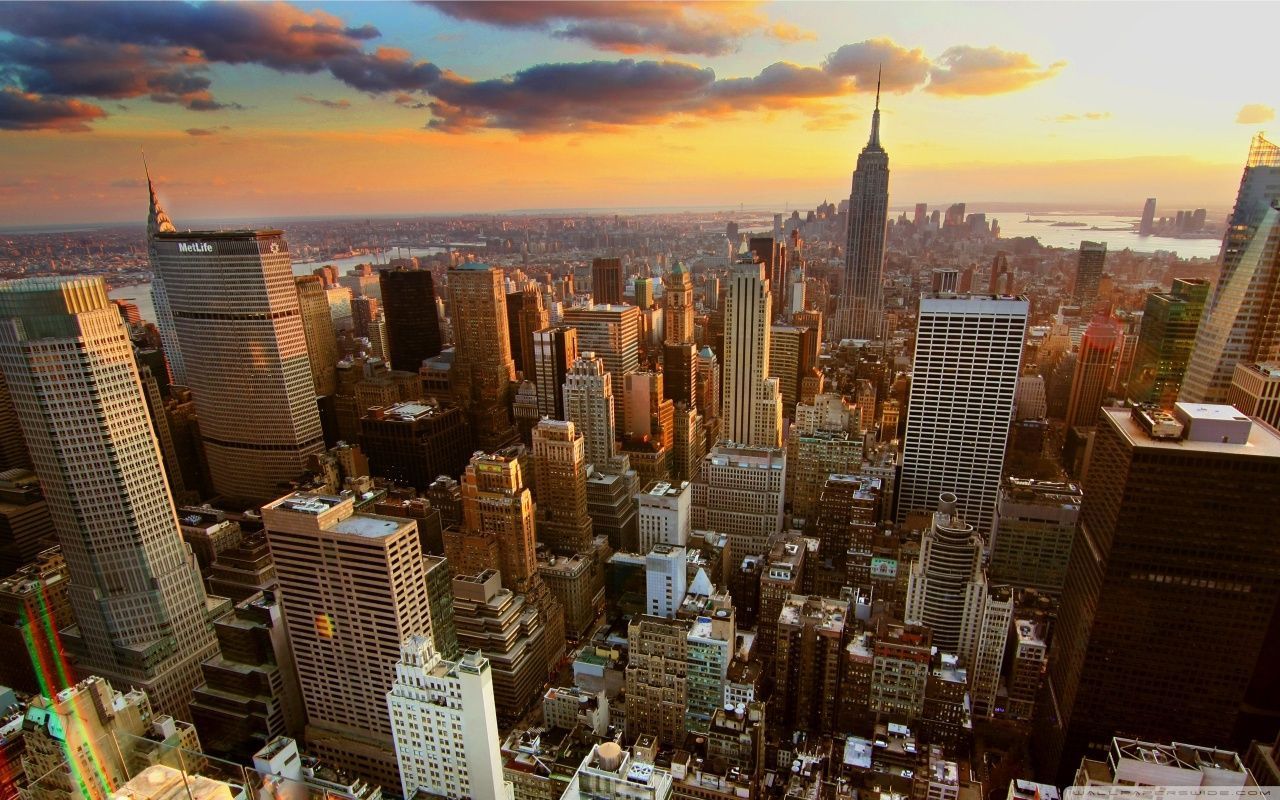 Aerial View Of New York City HD desktop wallpaper : High ...