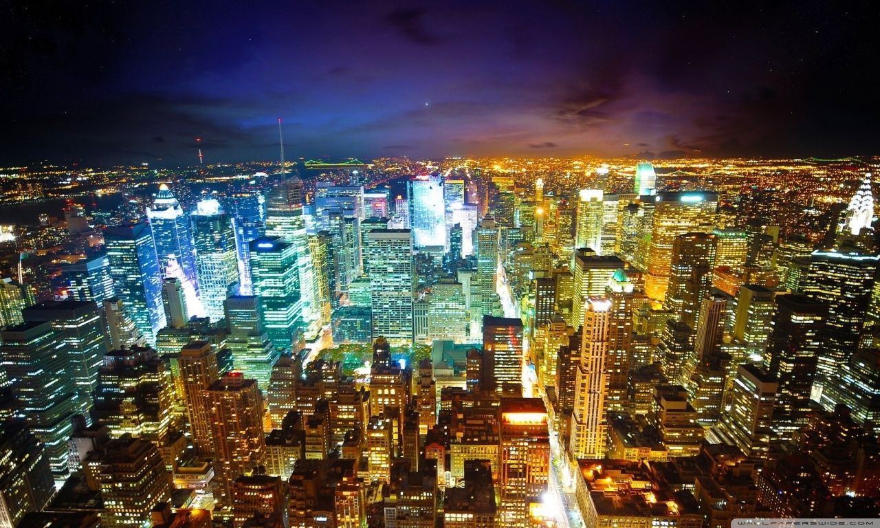 New York City at Night HD desktop wallpaper Widescreen High resolution
