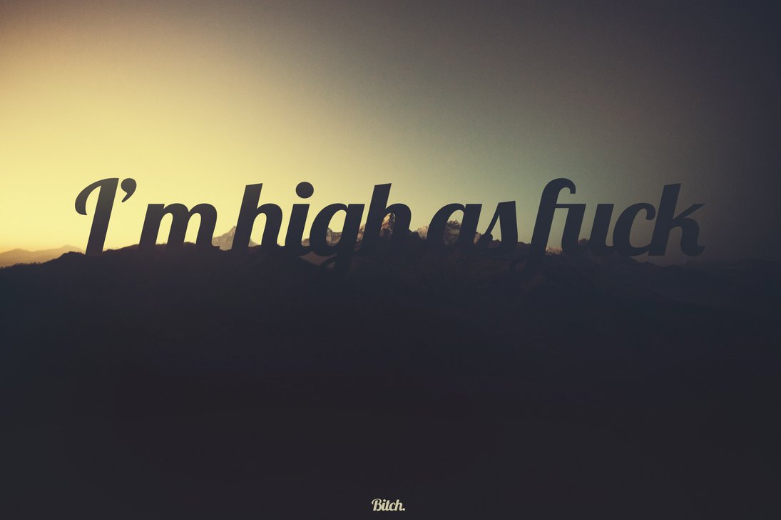 I'm high as fuck - Hipster Mountain Wallpaper by MuuseDesign on ...