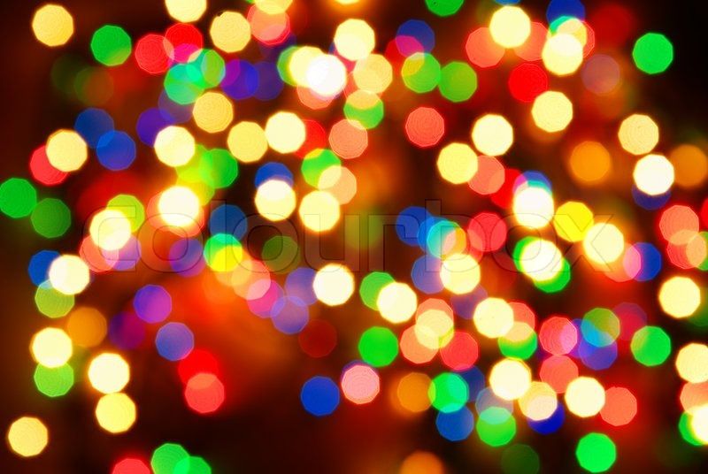 Abstract christmas lights as background on black | Stock Photo ...