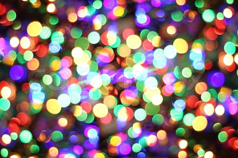 Abstract xmas background from color christmas lights Stock Photo