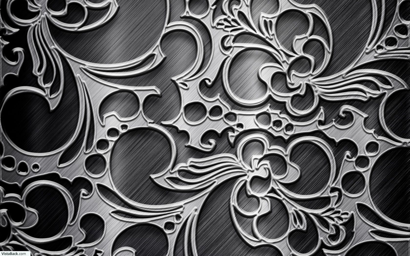 Download Texture Metallic Black Silver Pattern Wallpaper 1680x1050 ...