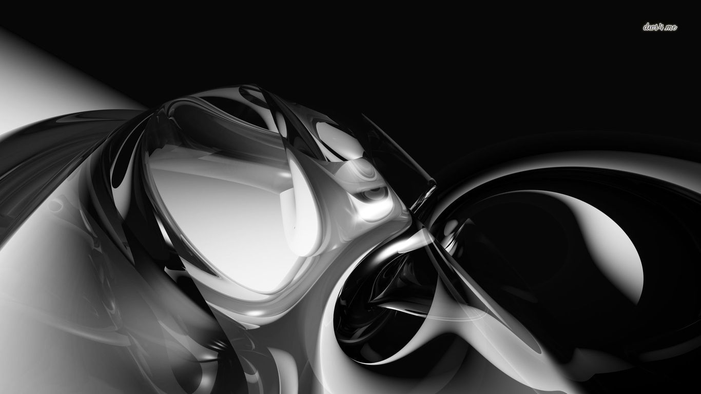 Black and silver shell wallpaper - 3D wallpapers
