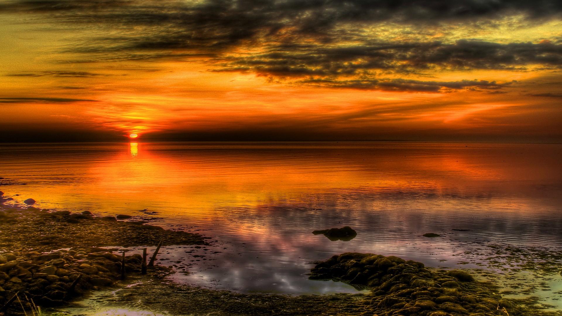 Magnificent Sunset Hdr HD Wallpaper, get it now