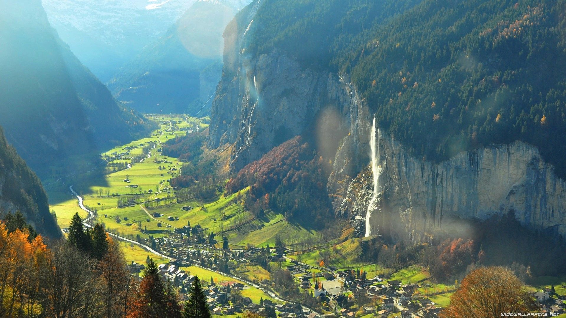 Magnificent valley in switzerland wallpaper | AllWallpaper.in ...