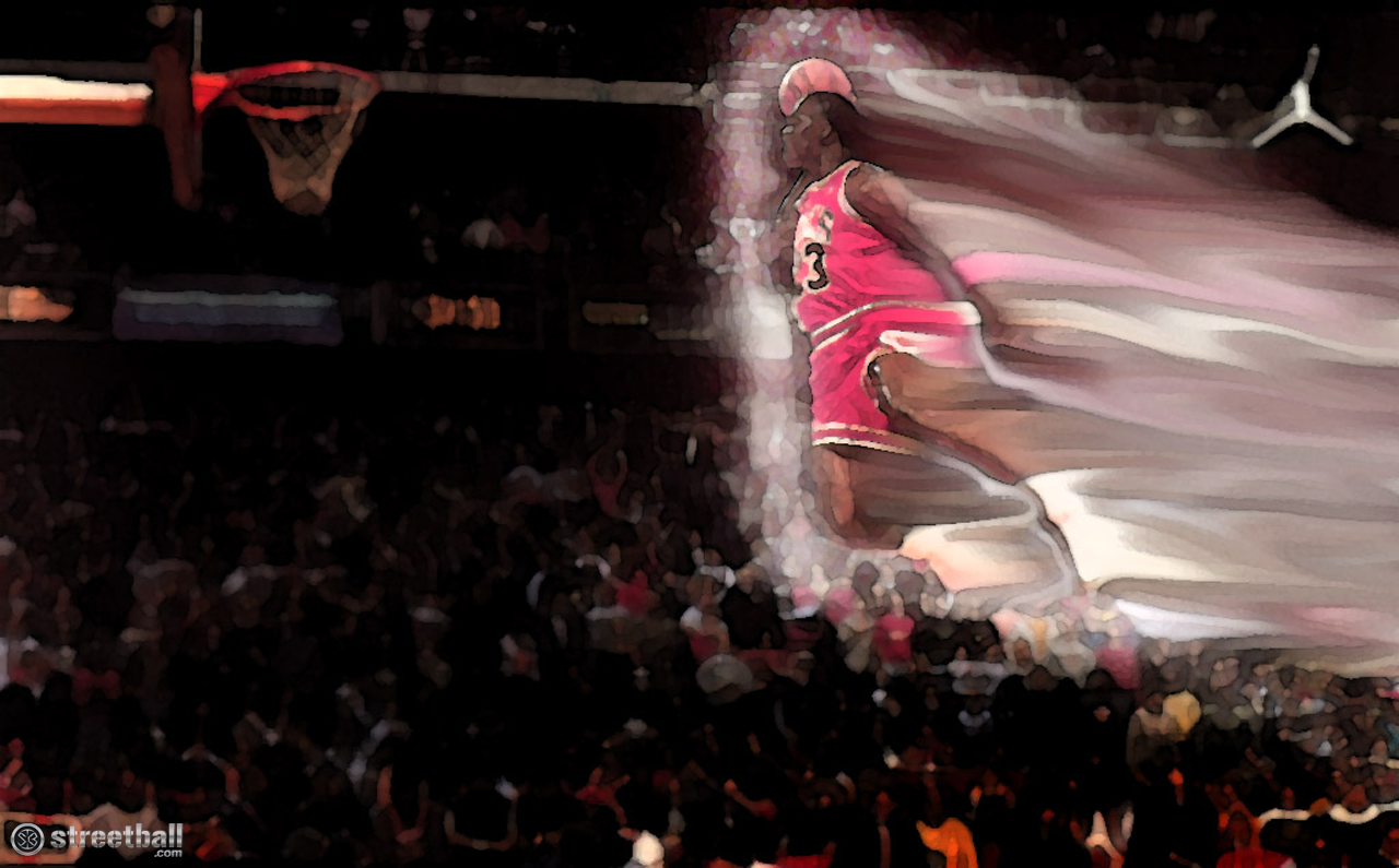 Michael Jordan NBA Slam Dunk Contest Wallpaper HD - Streetball