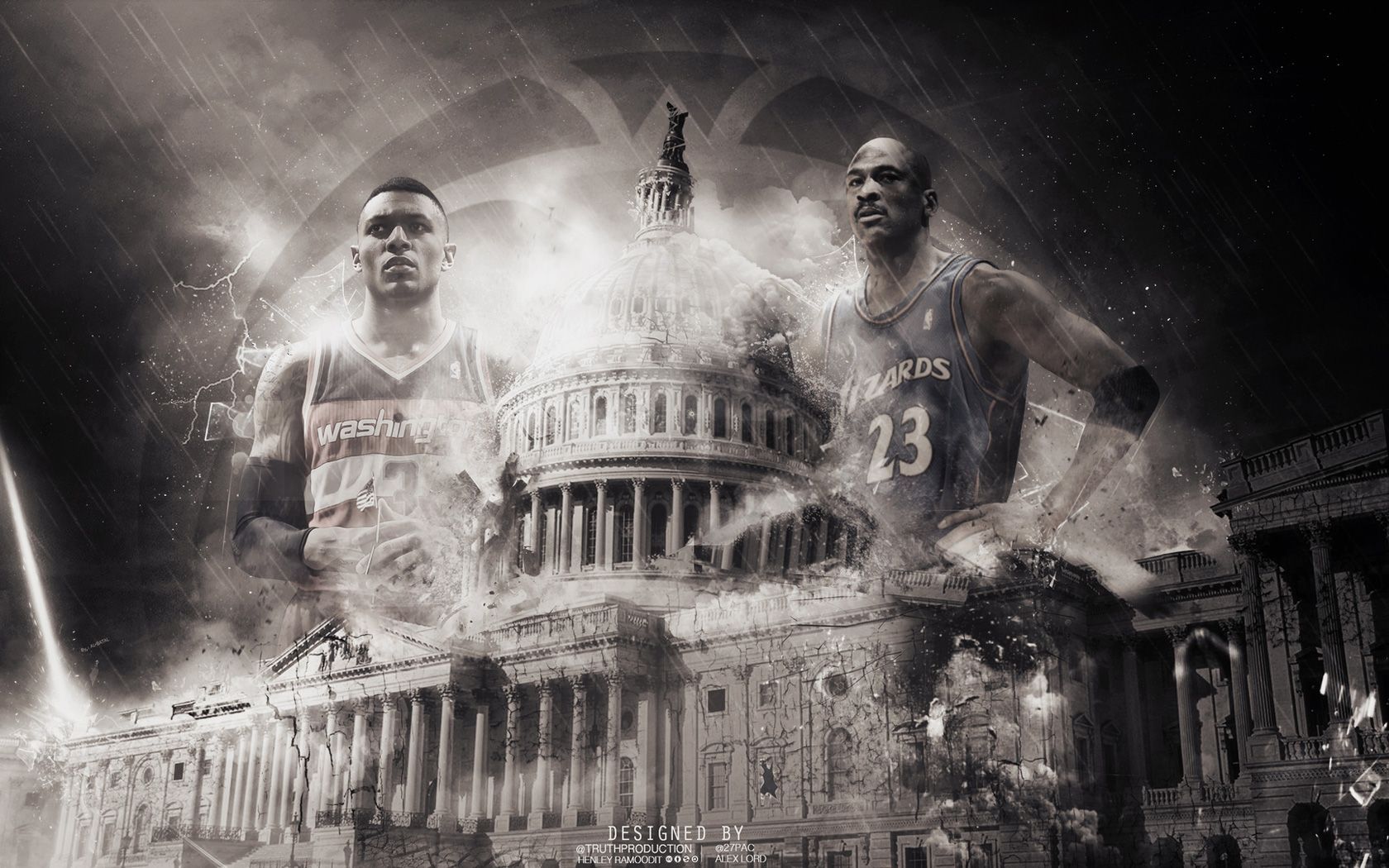 Washington Wizards Beal and Jordan Wallpaper | Basketball ...