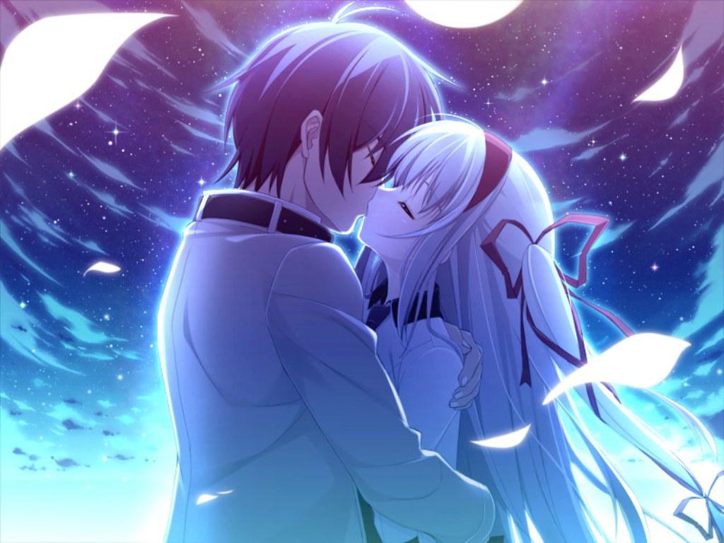 Romance Anime Love couple kissing images HD | PIXHOME