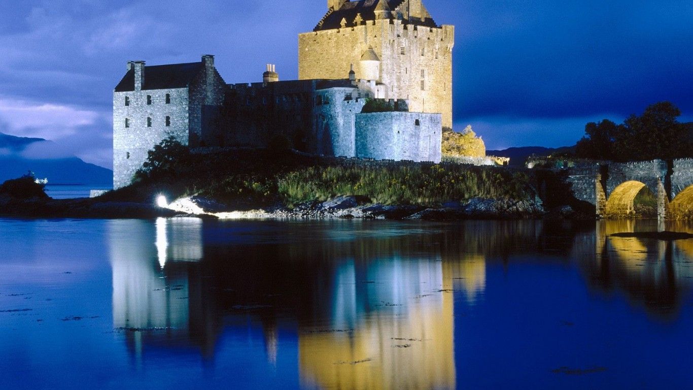 Scotland Tag wallpapers: Stalker Castle Scotland HDR Lake Desktop ...