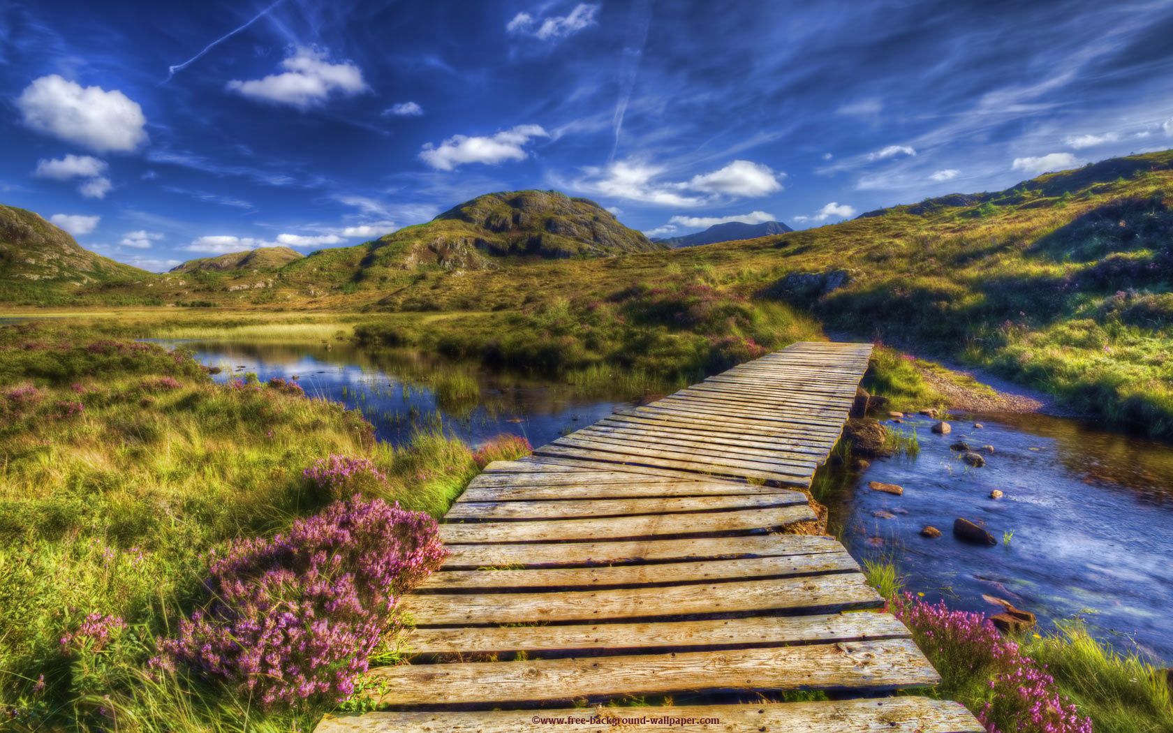 Beautiful Bridge Highlands Scotland Beautiful Background ...