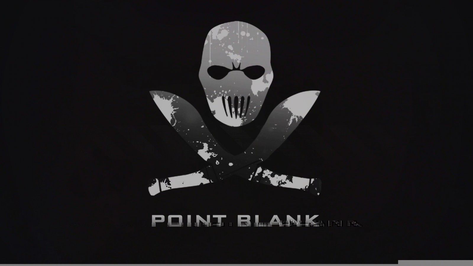 Download wallpaper point blank, minimalism, skull, game, black