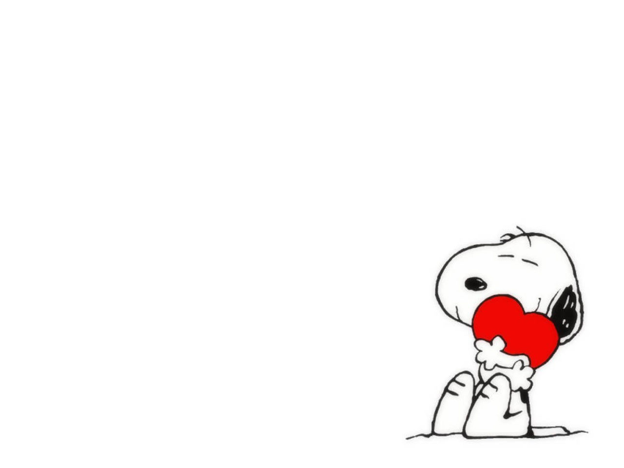 Free Snoopy Just Love Valentine computer desktop wallpaper