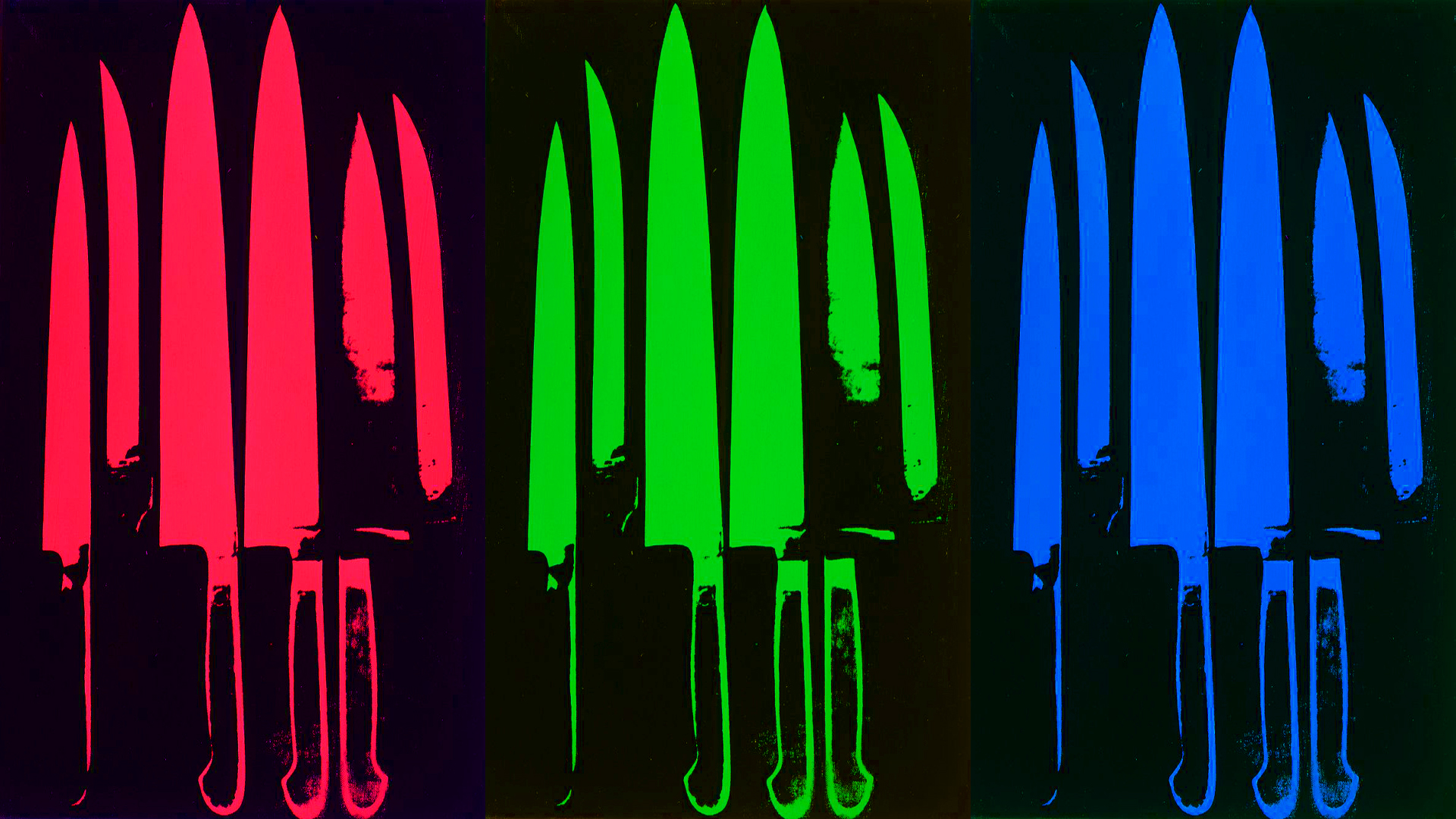 Download the Andy Warhol Knives Wallpaper, Andy Warhol Knives