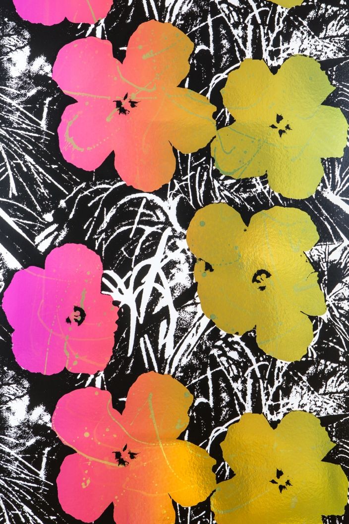 Flowers (Golden Shower on Chrome Mylar) wallpaper designed by Andy ...