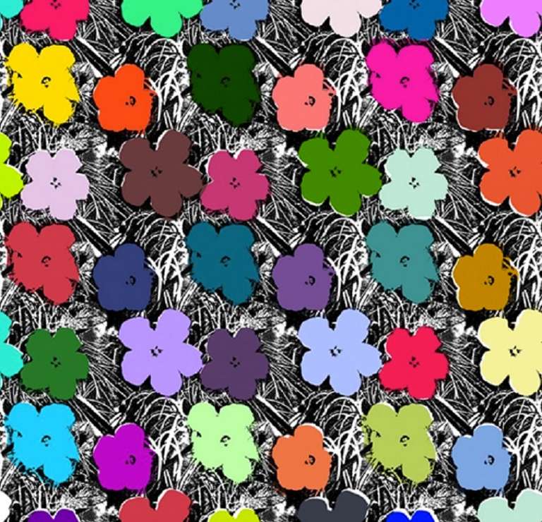 Andy Warhol - Wallpaper: Flowers-Full Spectrum at 1stdibs