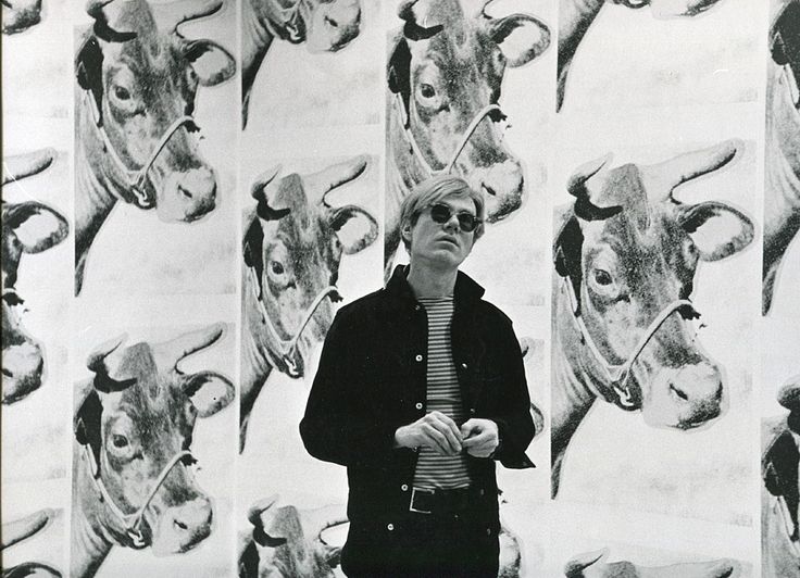 Andy Warhol with his Cow Wallpaper Exhibited at Leo Castelli ...