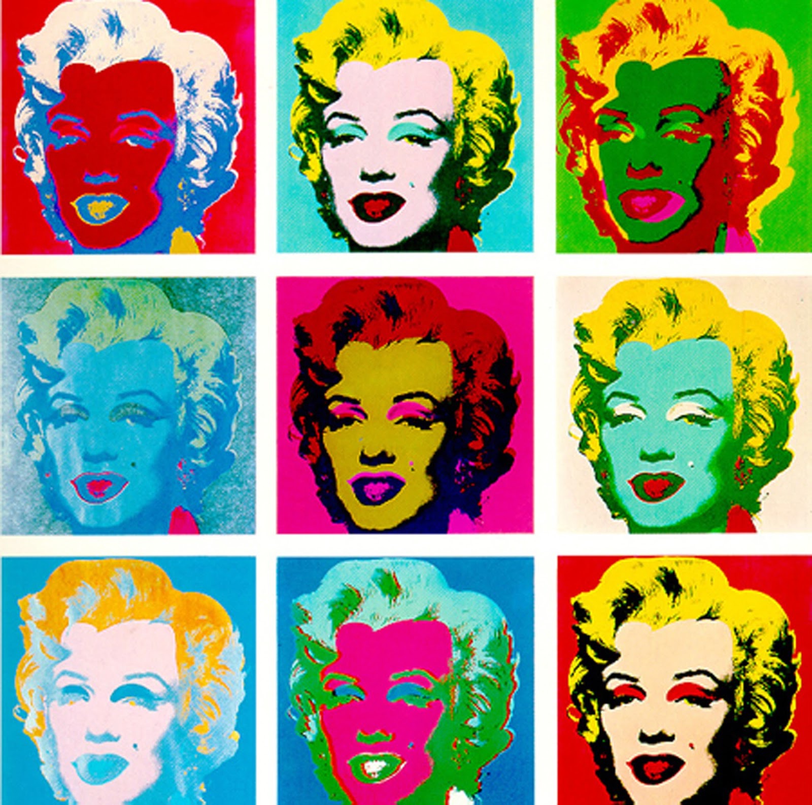 Painting Of Andy Warhol Colorful Heads Wallpapers And Images