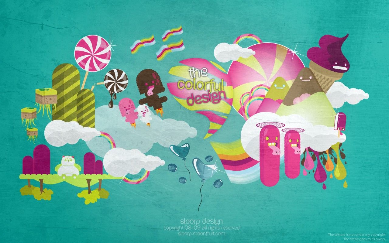 colorful and funky vector characters 1280x800 NO.40 Desktop ...