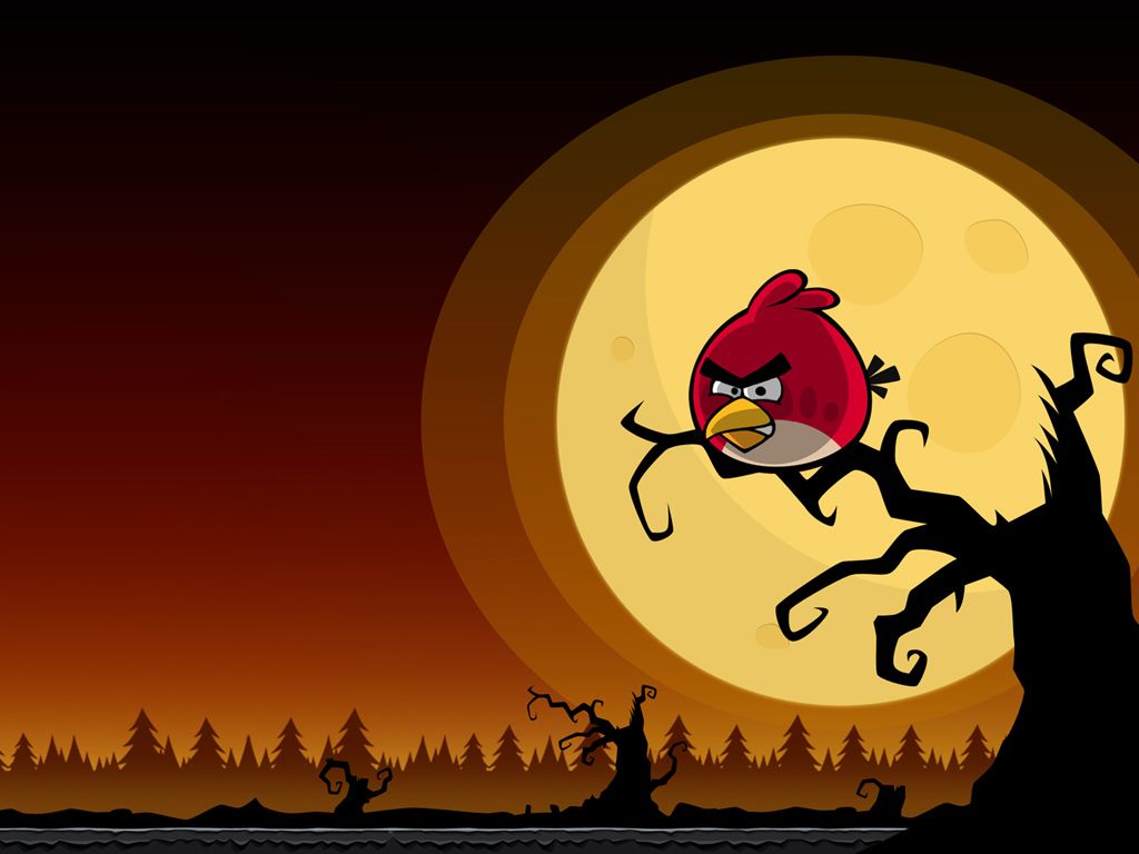 Angry Birds At Night HD Wallpaper Animation Backgrounds