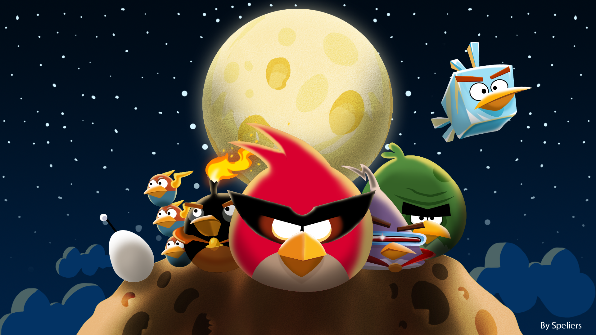 Angry Birds Space - wallpaper.