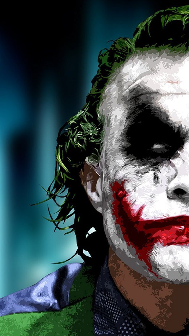 Heath Ledger as The Joker iPhone 5 Wallpaper 640x1136
