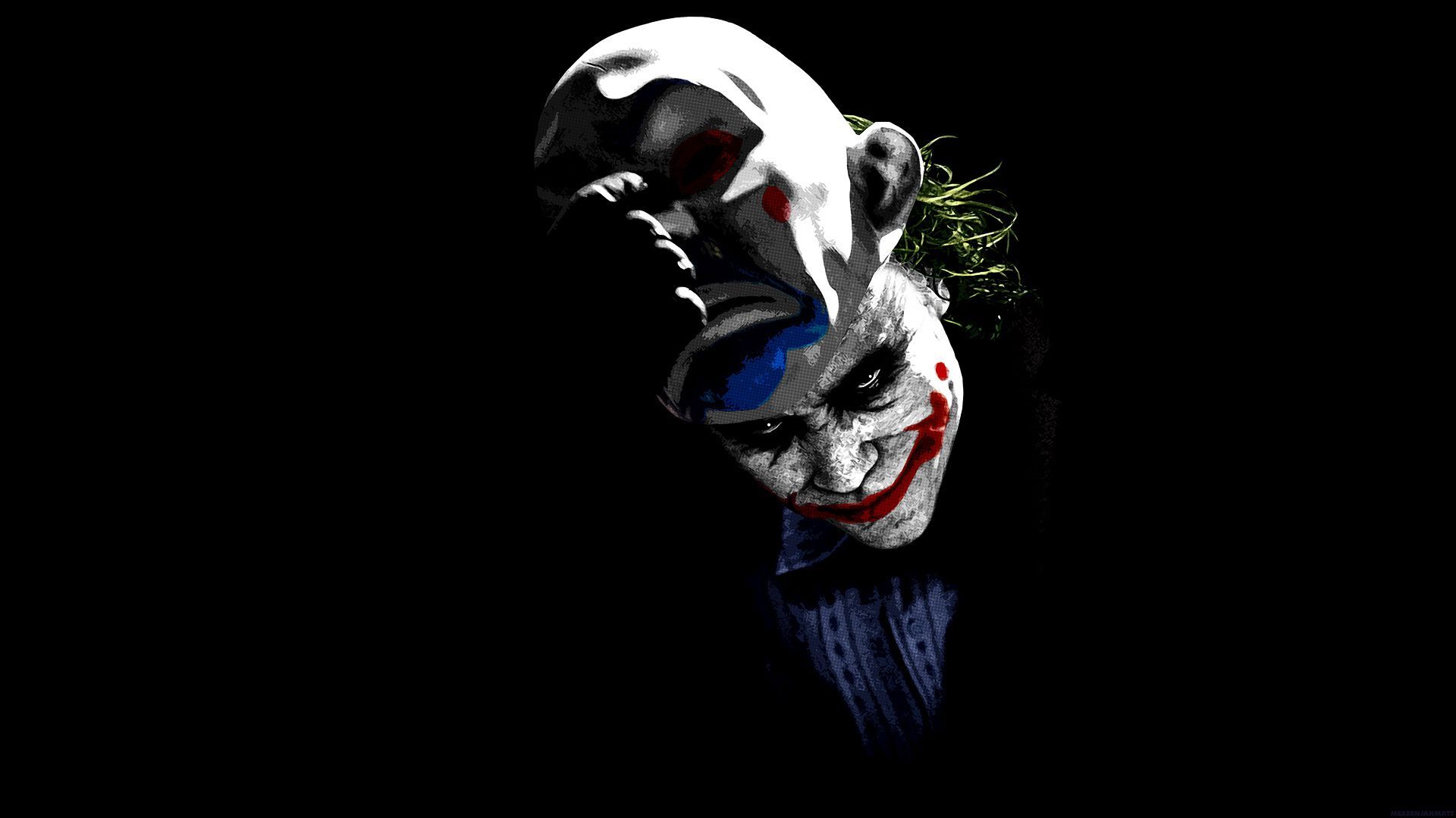 The Joker Heath Ledger Portrait In The Dark Knight Movie
