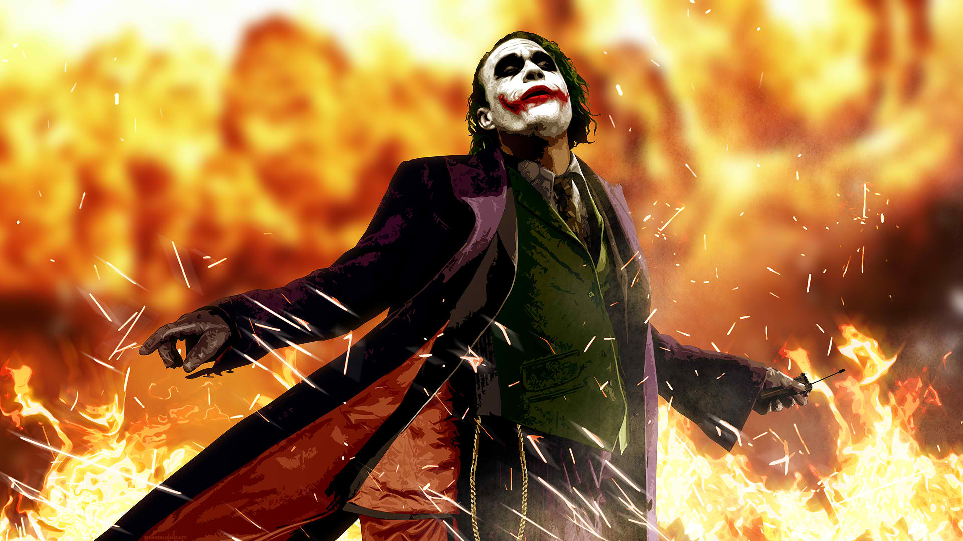 Batman Green Heath Ledger The Dark Knight The Joker » WallDevil ...