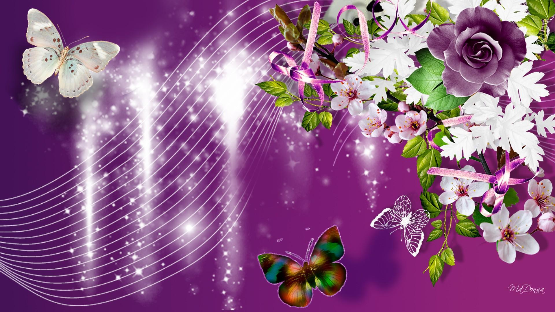 Purple Roses Falling Rain HD desktop wallpaper : Widescreen : High ...