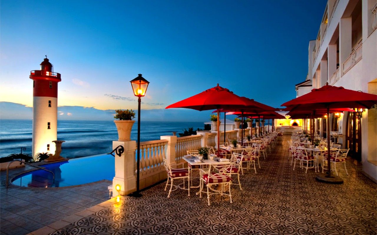 Simply Beautiful Light Ocean Hotel Pool Lantern Evening Swimming ...