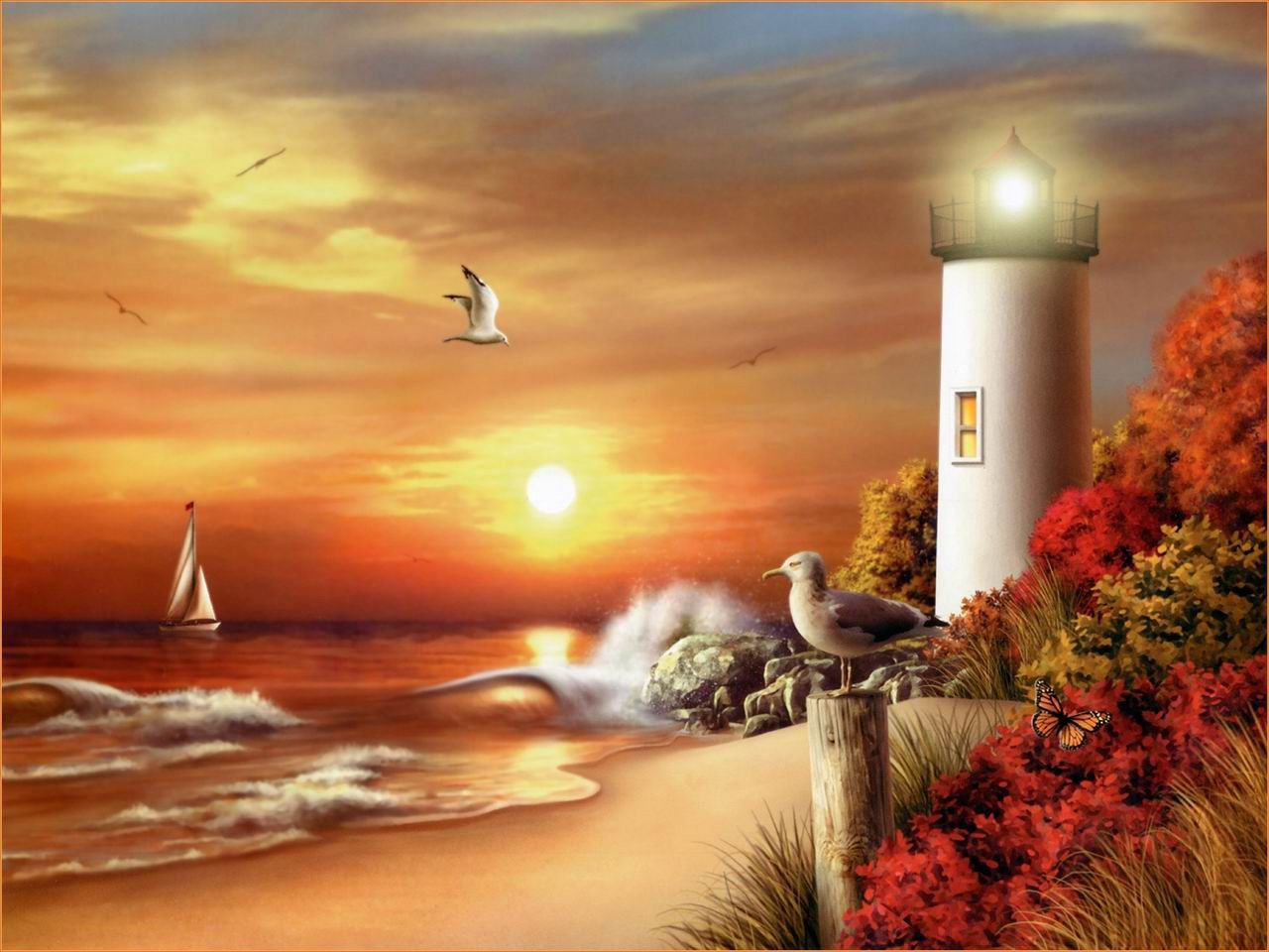 Lighthouse Painting : Beautiful Lighthouses Pictures, Lighthouses ...