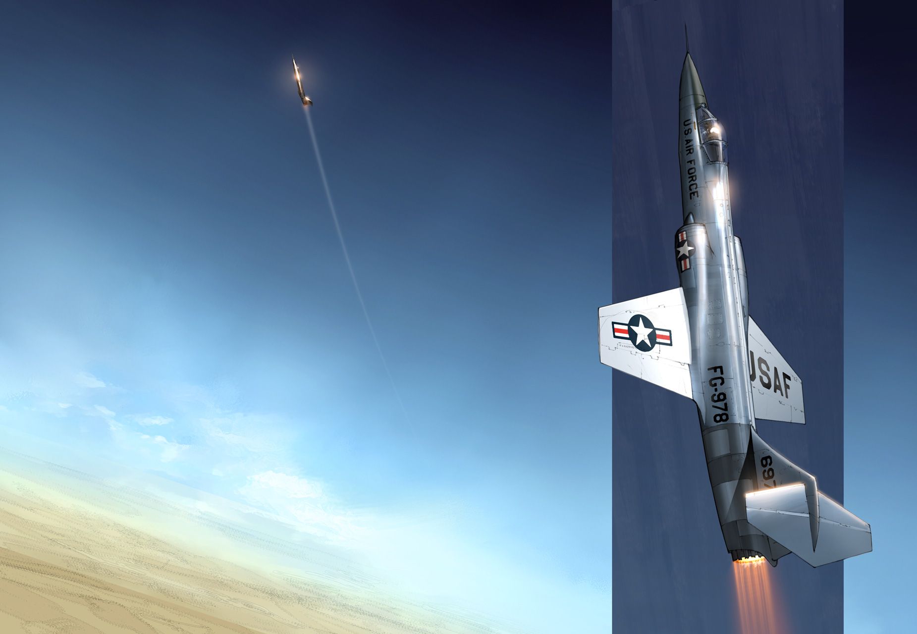 F-104 ascending by joewight on DeviantArt
