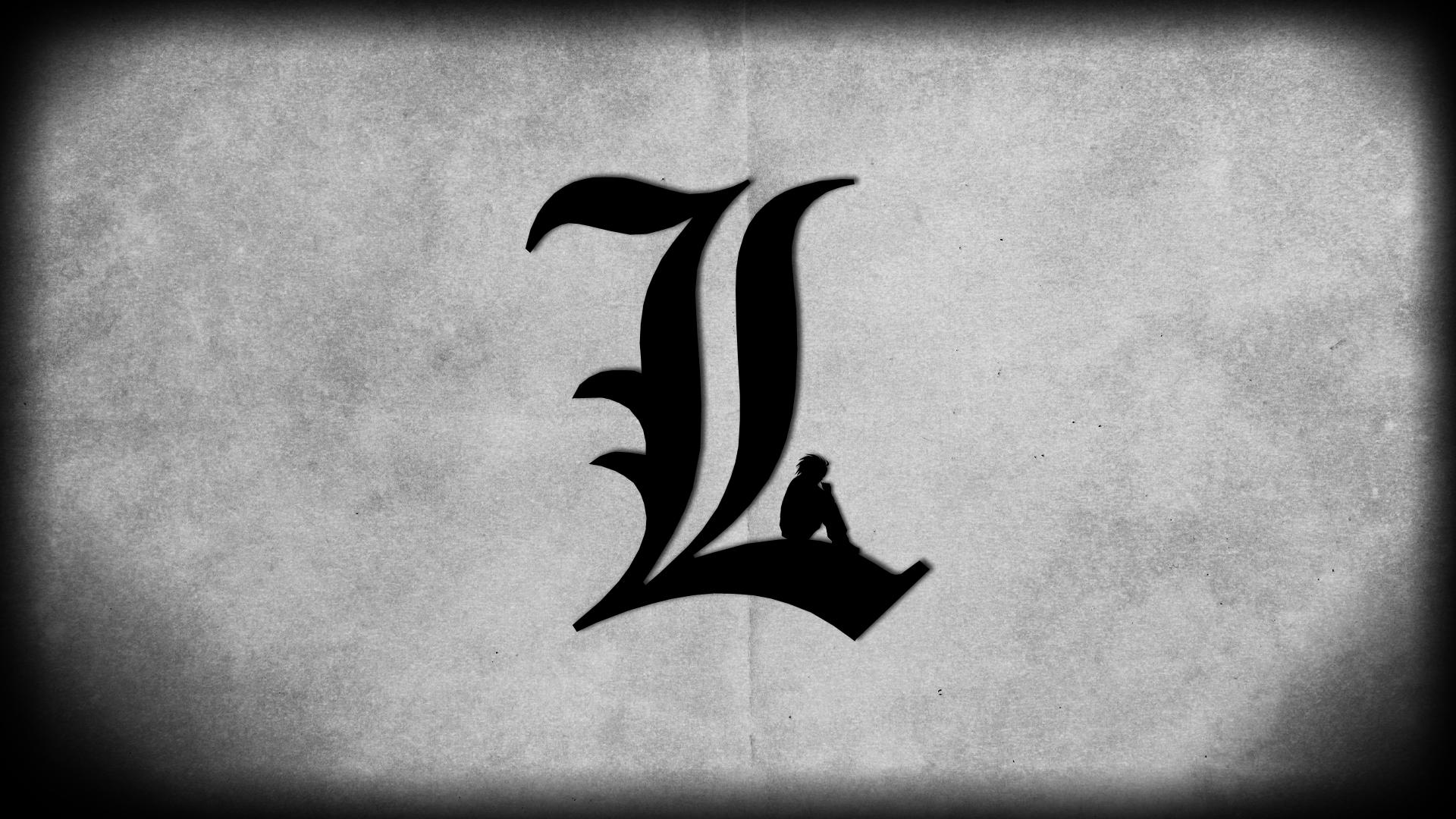 I made an L wallpaper from Deathnote. (1920x1080) : anime