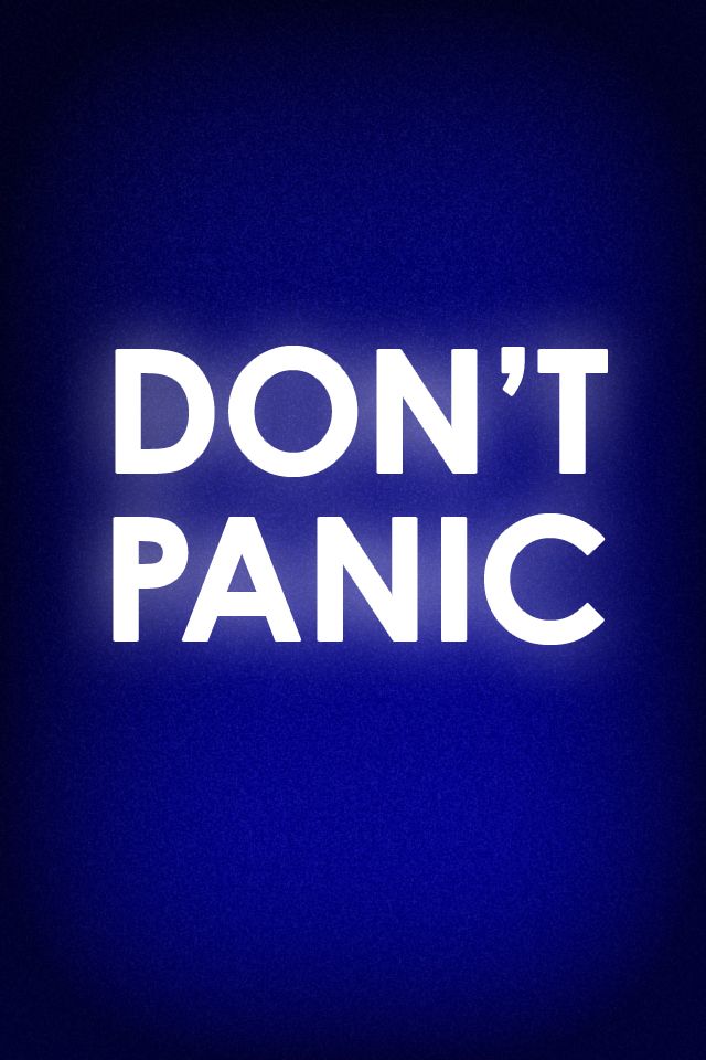 Dont Panic iPhone4 Wallpaper - 3thought