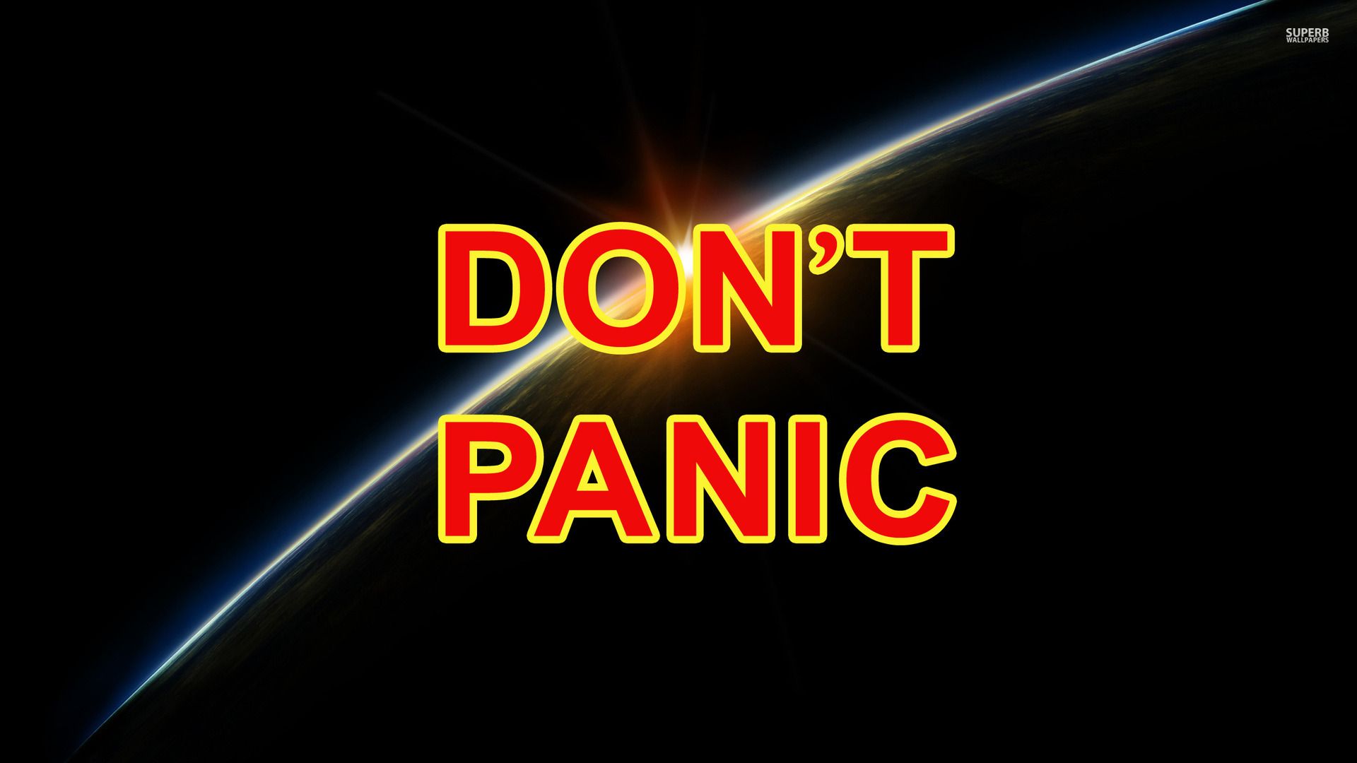 Don't panic wallpaper - Typography wallpapers - #43717