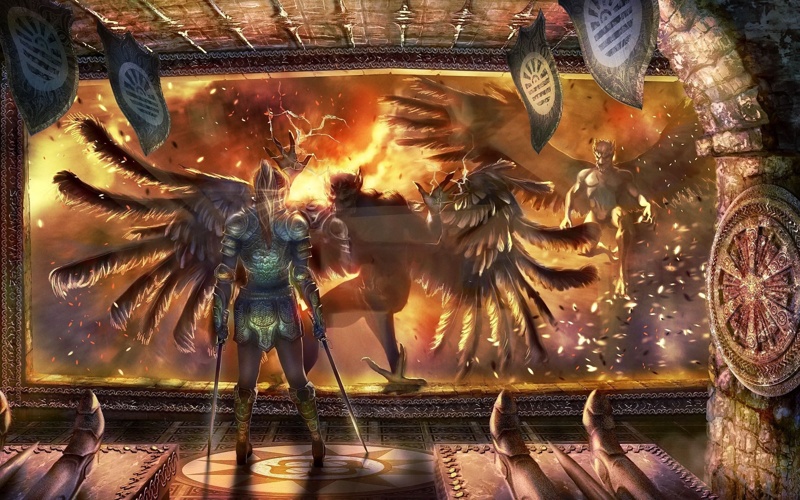 Angels VS Demons 2560x1600 - Wallpaper - ImgPrix