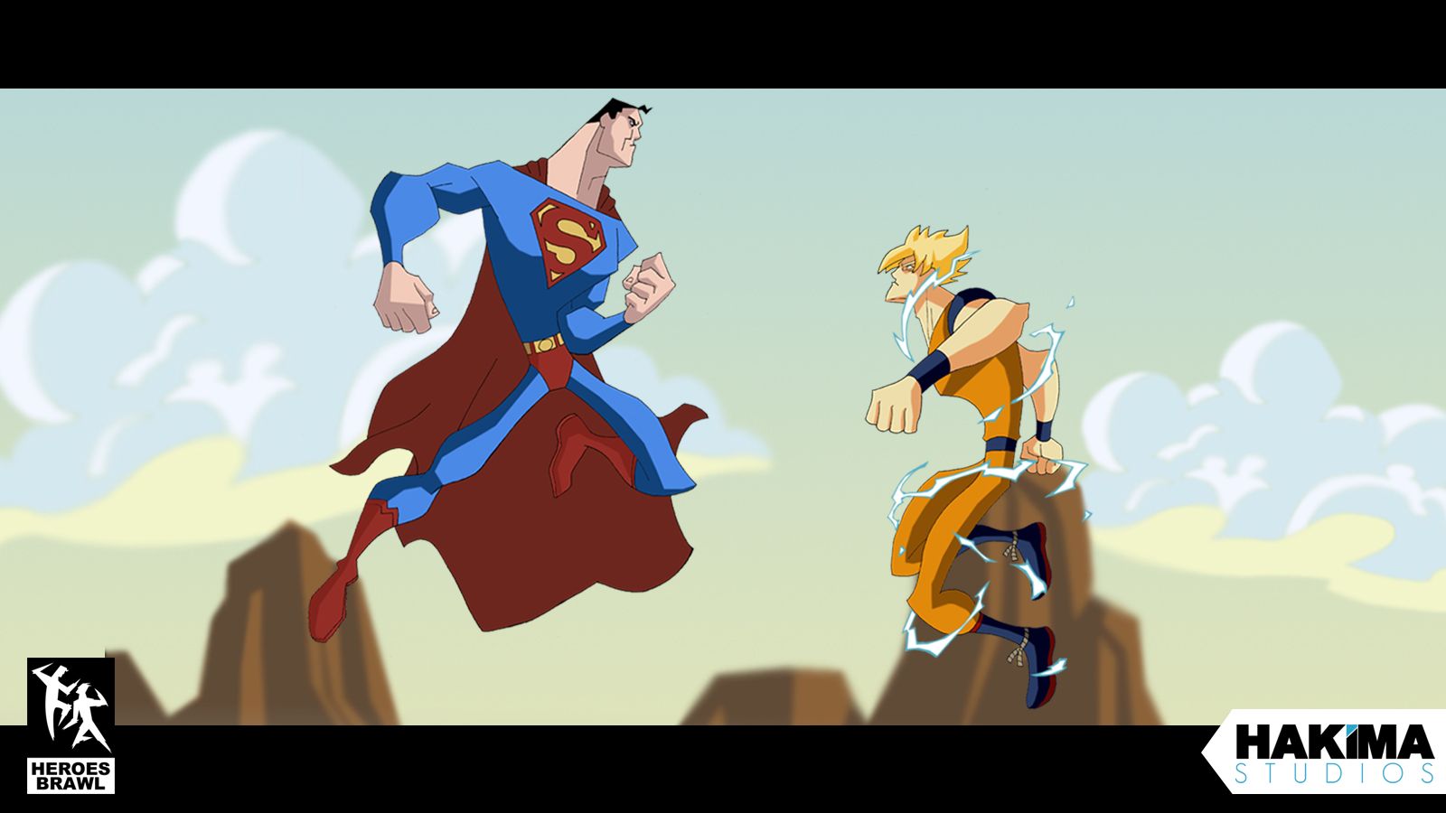 Goku Vs Superman Wallpaper 1600 x 900 Version 1 « Hakima Studios