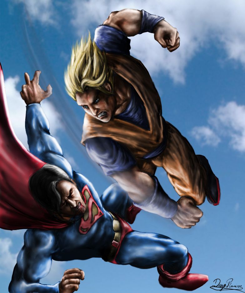 DeviantArt: More Like Superman VS Goku Wallpaper by Ratatman