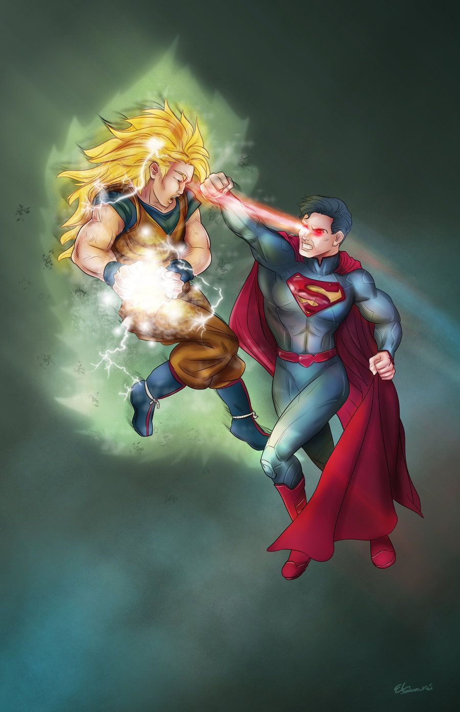 Goku vs Superman by scottssketches on DeviantArt