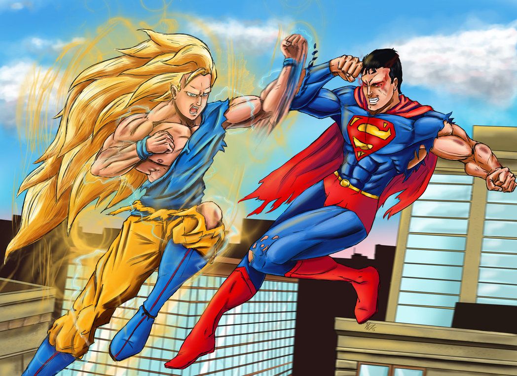 Goku vs Superman by Amenoosa on DeviantArt