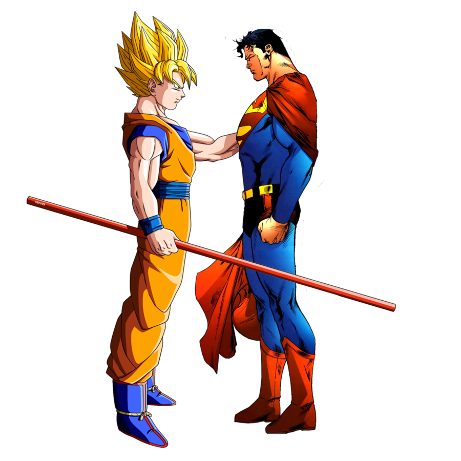 DeviantArt: More Like Goku and Superman render by JayC79