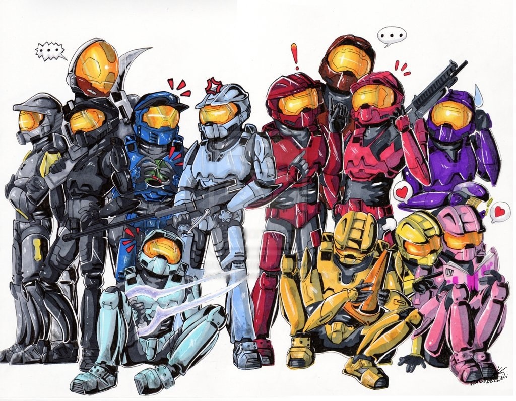 Cartoon Characters Red vs. Blue wallpapers and images - wallpapers
